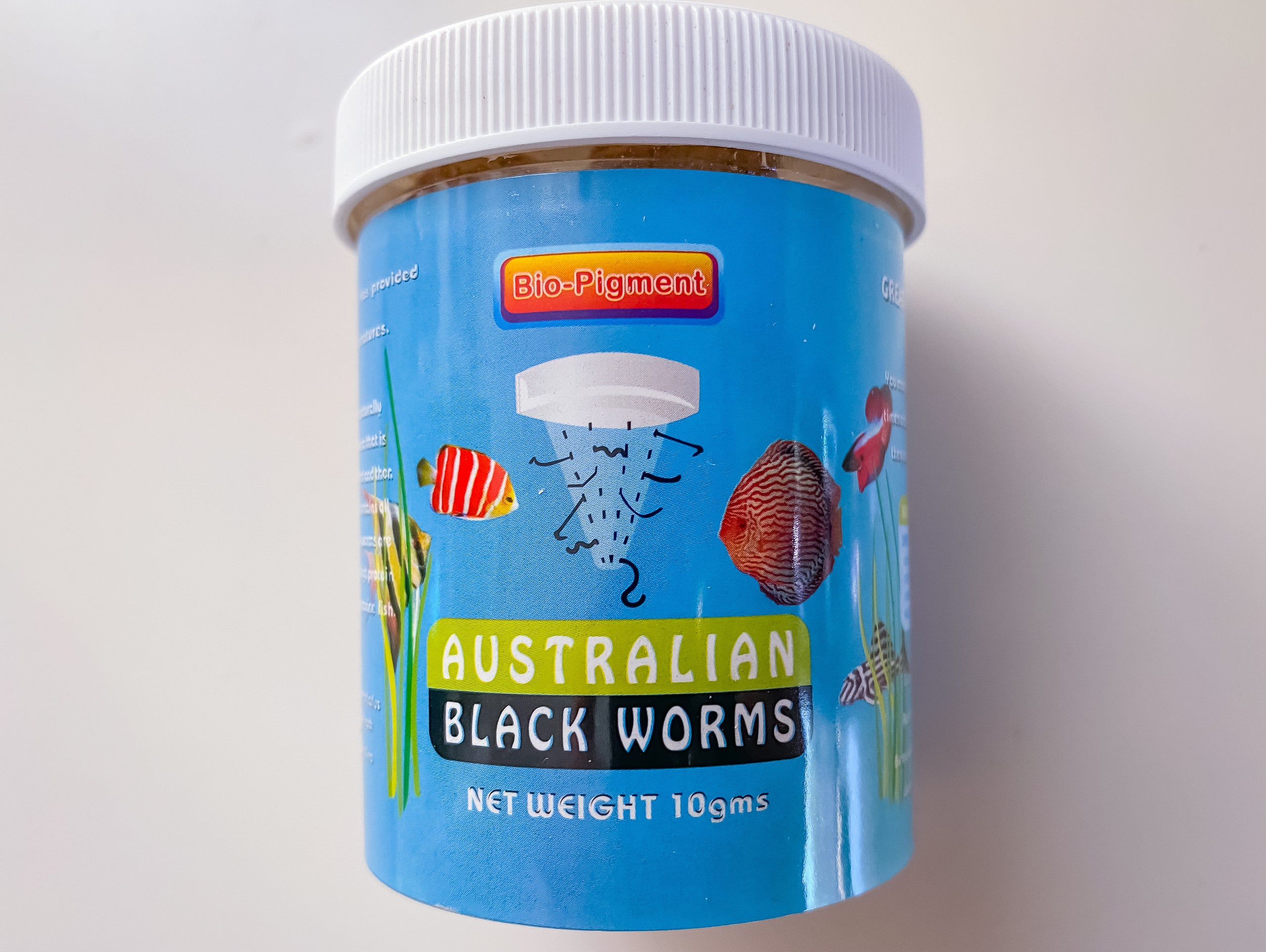Bio pigment freeze died black worms cubed 10gr fancy fishes